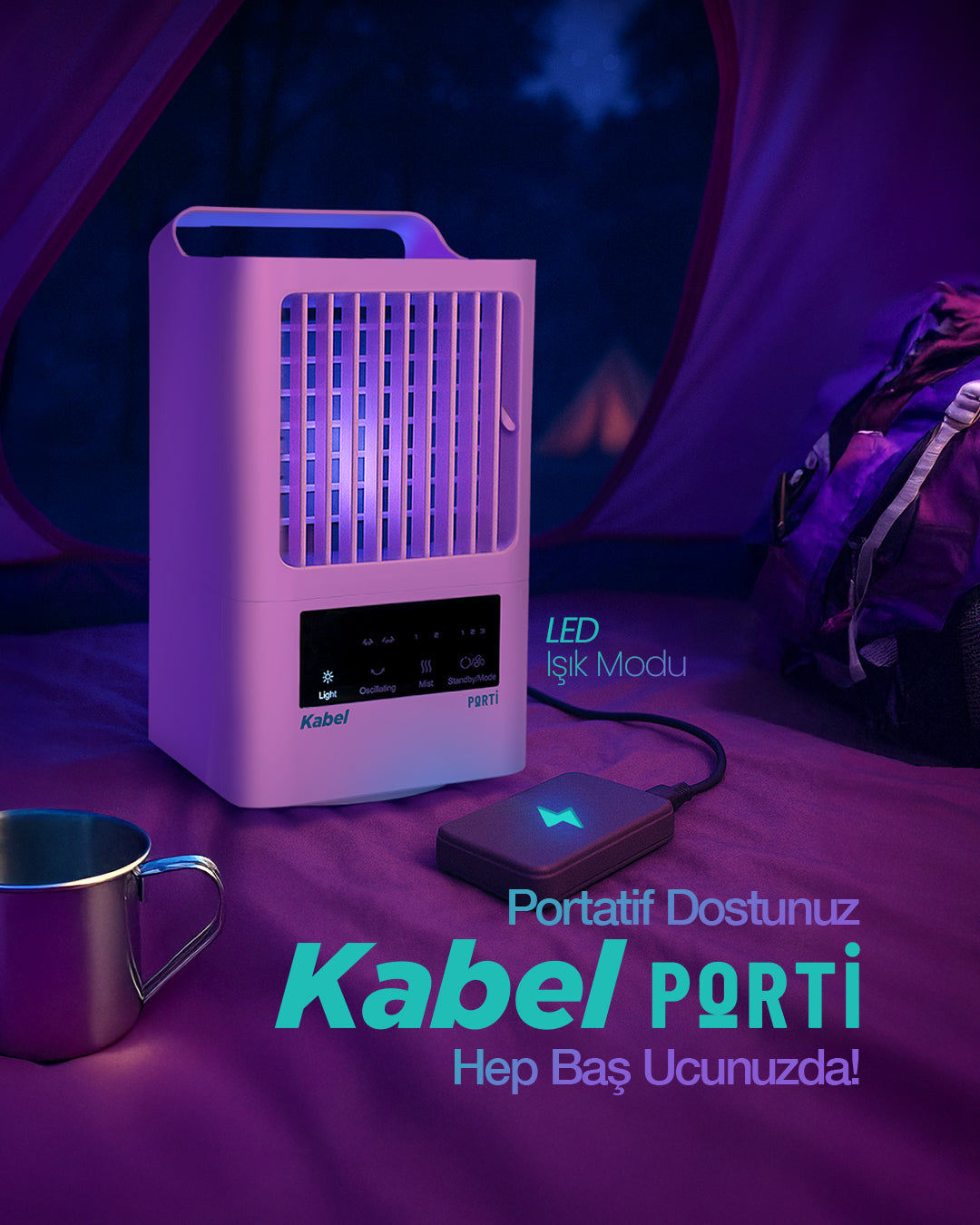 Kabel Porti Masaüstü Portatif Soğutucu